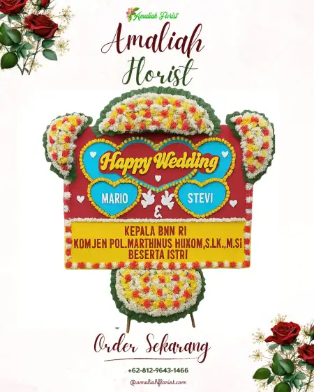 Papan Bunga Pernikahan Sidang Makmur